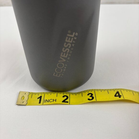 (2) EcoVessel The Boulder 20oz Bottles Insulated Stainless Steel & Strainer Gray - Picture 10 of 10